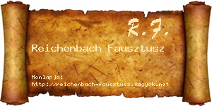 Reichenbach Fausztusz névjegykártya